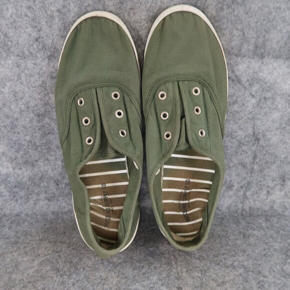 Mossimo Shoes Womens 8 Slip On Sneaker Flats Casual Canvas Green Comfort Active - Picture 6 of 13